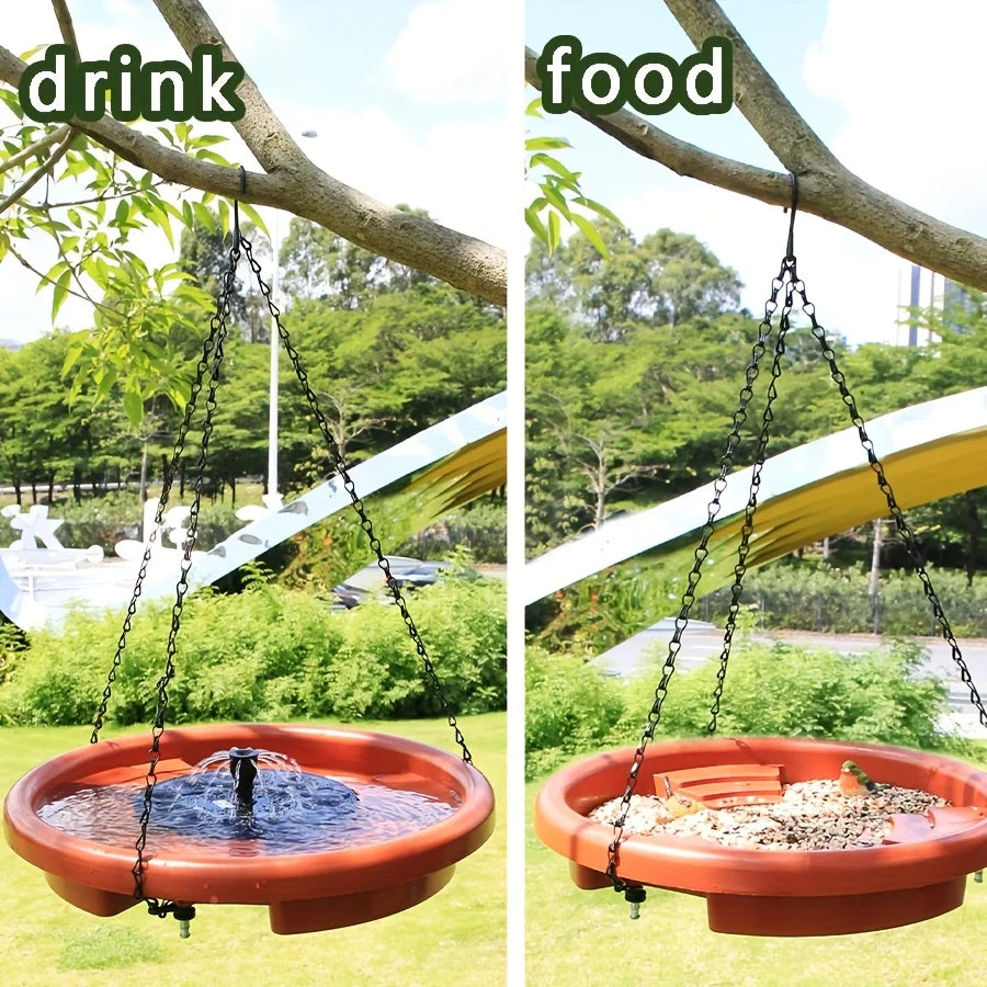 Solar Powered Water Pump Fountain With Multi Pattern Nozzles IPX8