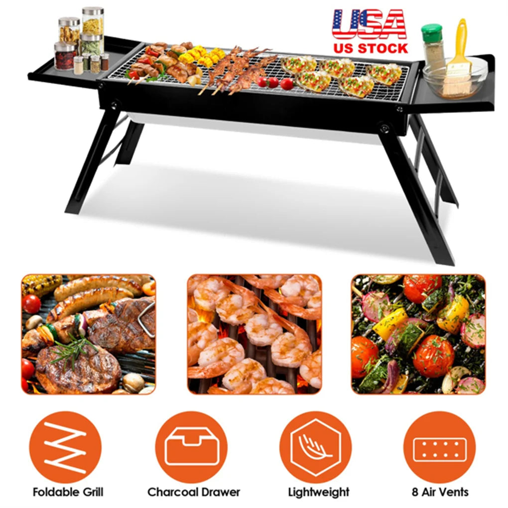 Portable Foldable BBQ Grill Outdoor Camping Hibachi Kabob
