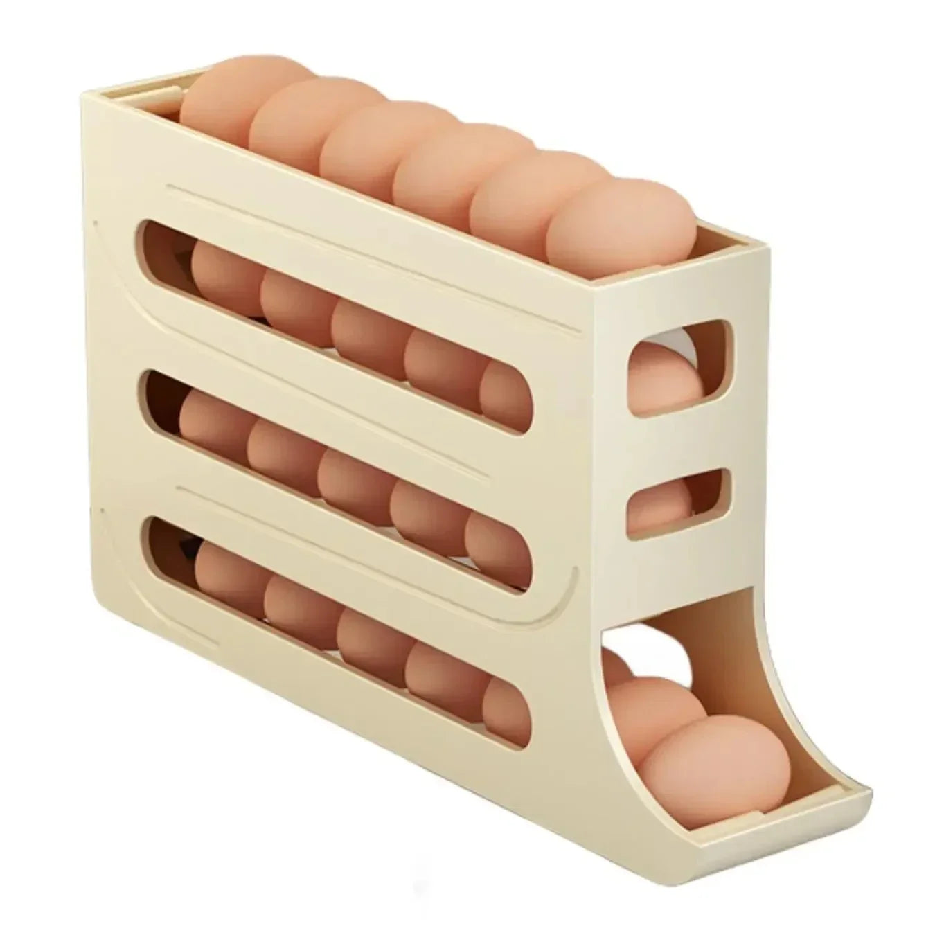 AEHOME Automatic Egg Roller 4 Layer Refrigerator Egg Storage Box