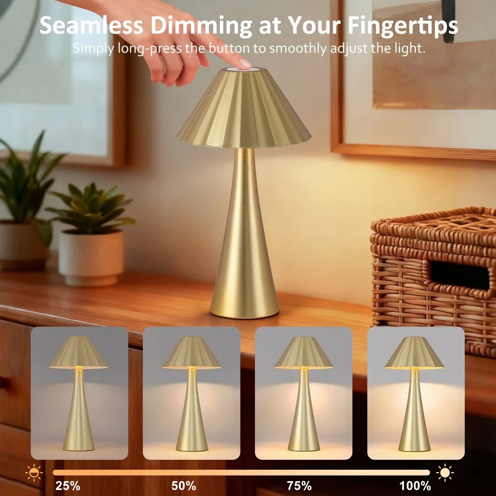 Modern Mini Table Lamp Set 2 With Touch USB Charging