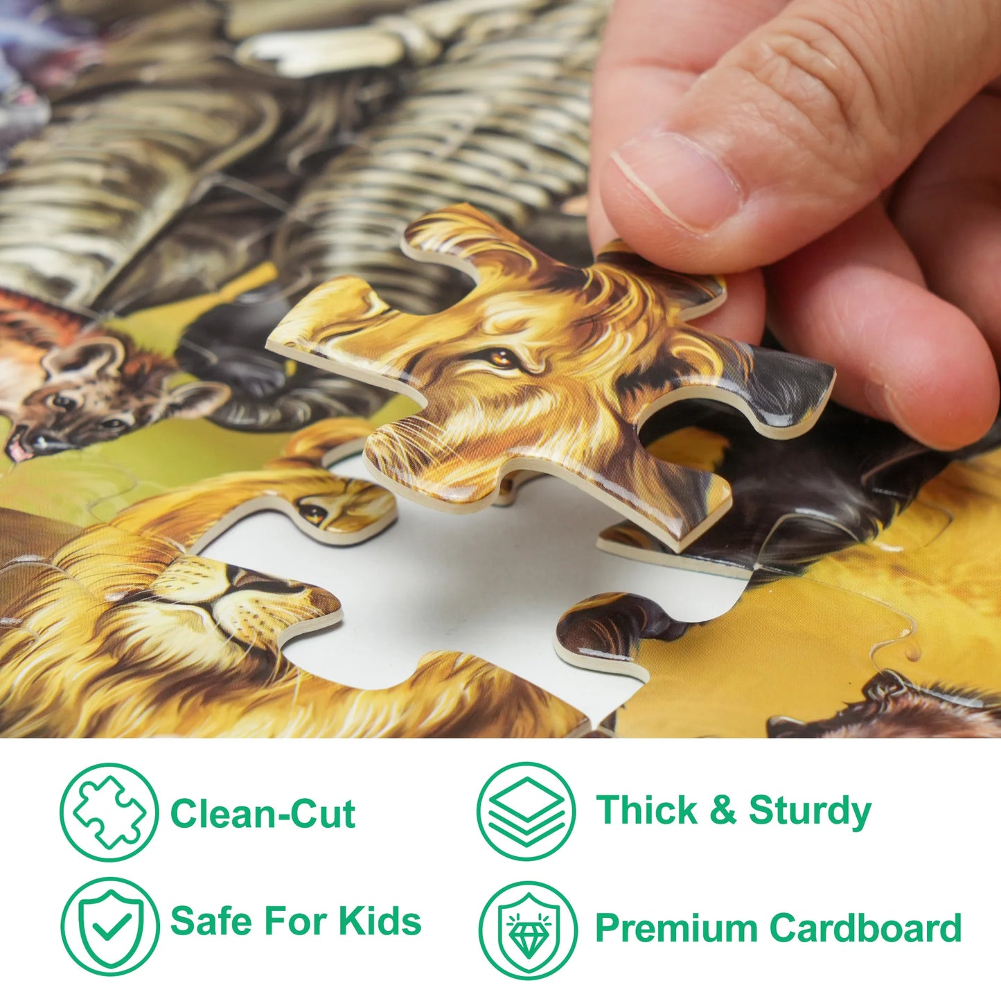 Wild Animals Double Sided 100 Piece Puzzles 2 In 1