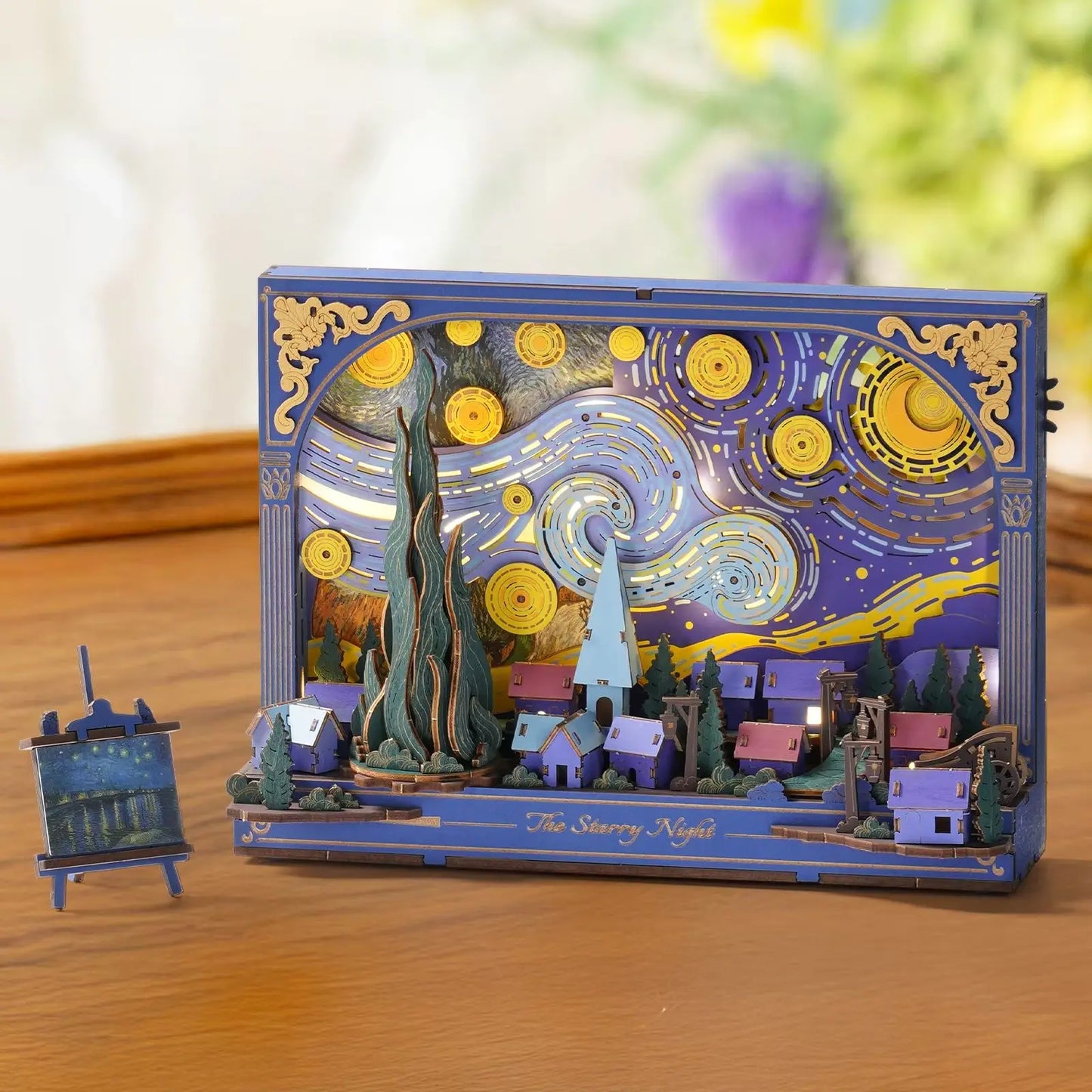 ROKR Starry Night 3D Puzzle Kit Vincent Van Gogh Artwork