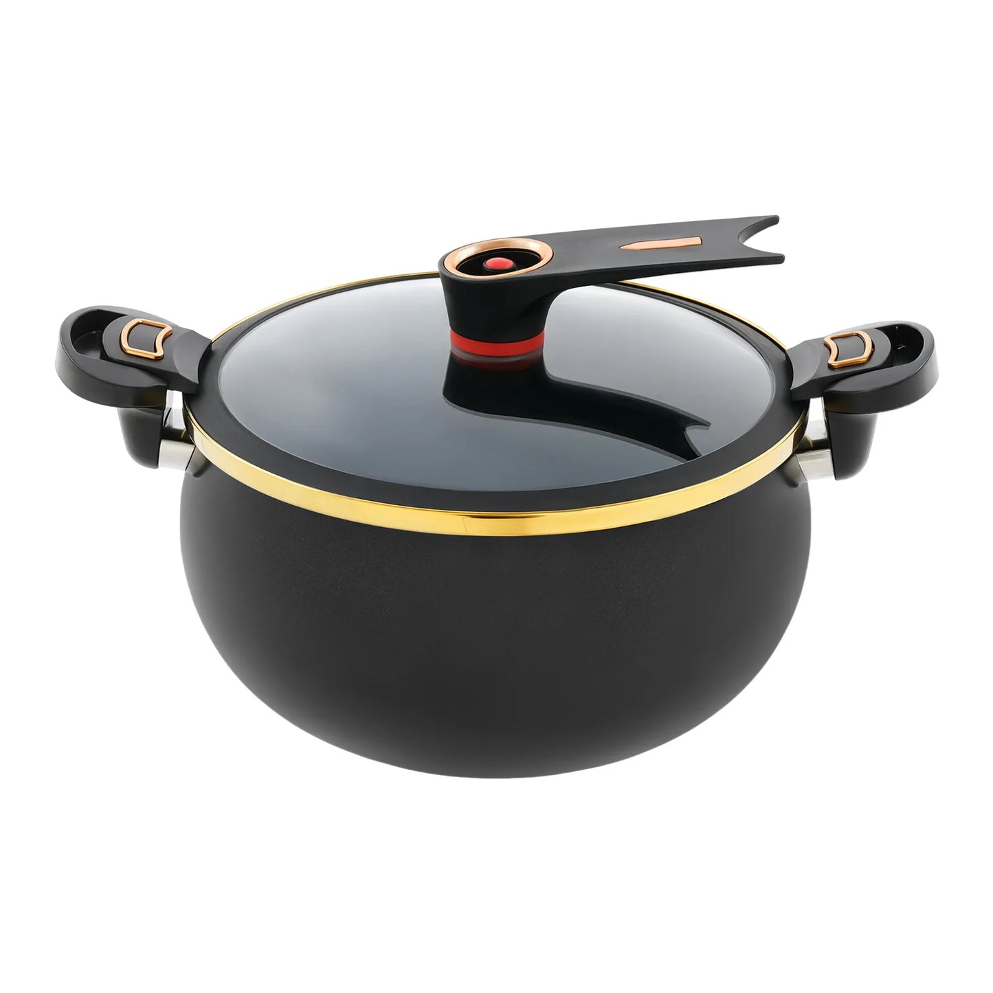 Iron Micro Pressure Cooker Nonstick Pot Induction Compatible Auto Release Valve