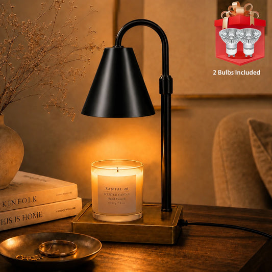 Dimmable Candle Warmer Lamp With Timer And Two GU10 Bulbs