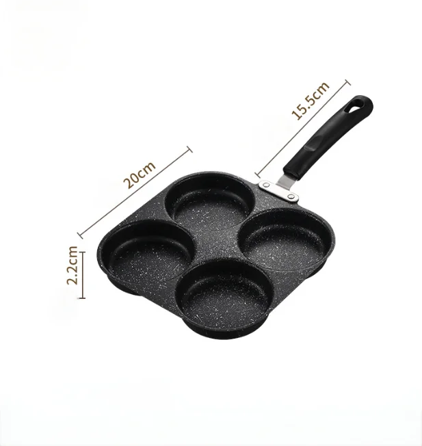 Medical Stone Four Hole Omelette Pot Nonstick Egg Frying Pan
