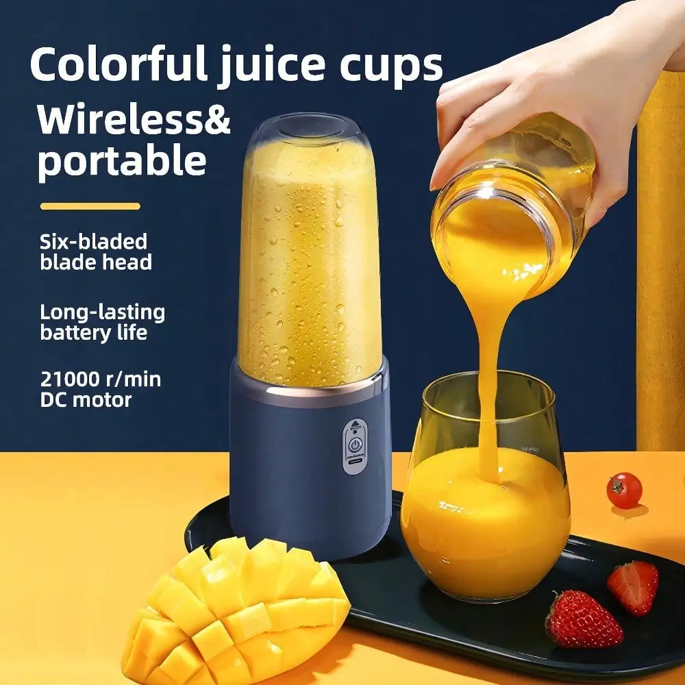 Portable USB Juicer Dual Cups Detachable Easy Clean Blender