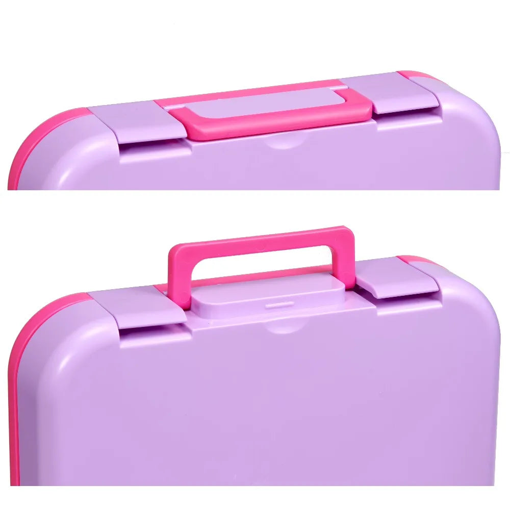 Kids Bento Box Four Compartment Lunch Box With Fork Spoon And Sauce Cup