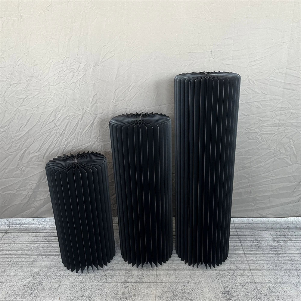 Cylindrical Paper Folding Wedding Flower Ornament Origami Decor For Shop Window