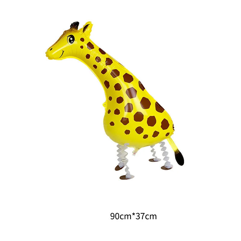 Cartoon Foil Walking Animal Balloon Helium Filling Kids Birthday Party Decor