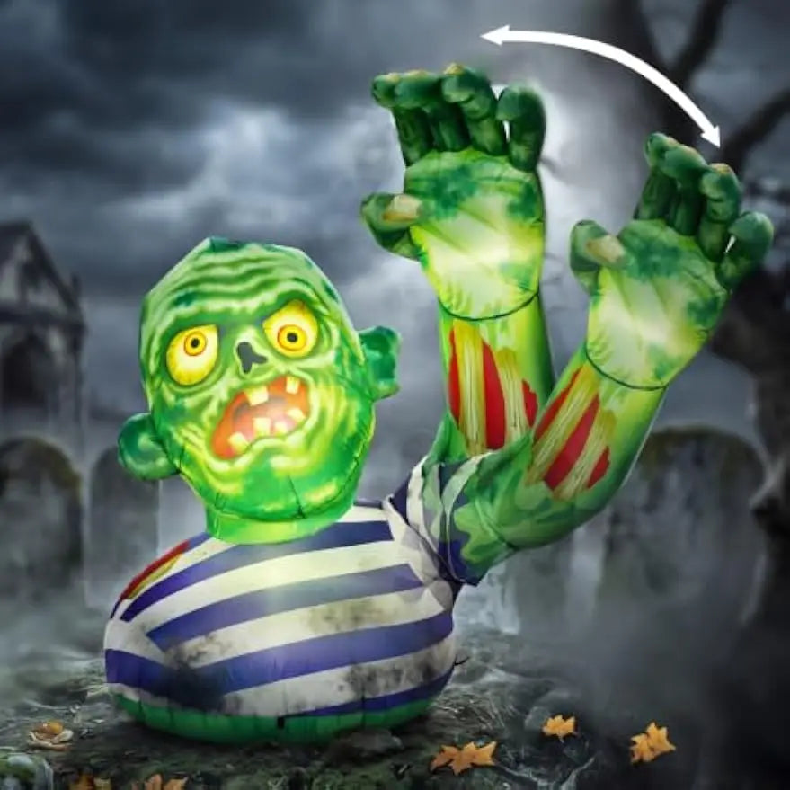 Joyfy Halloween Inflatable Zombie With LED Lights