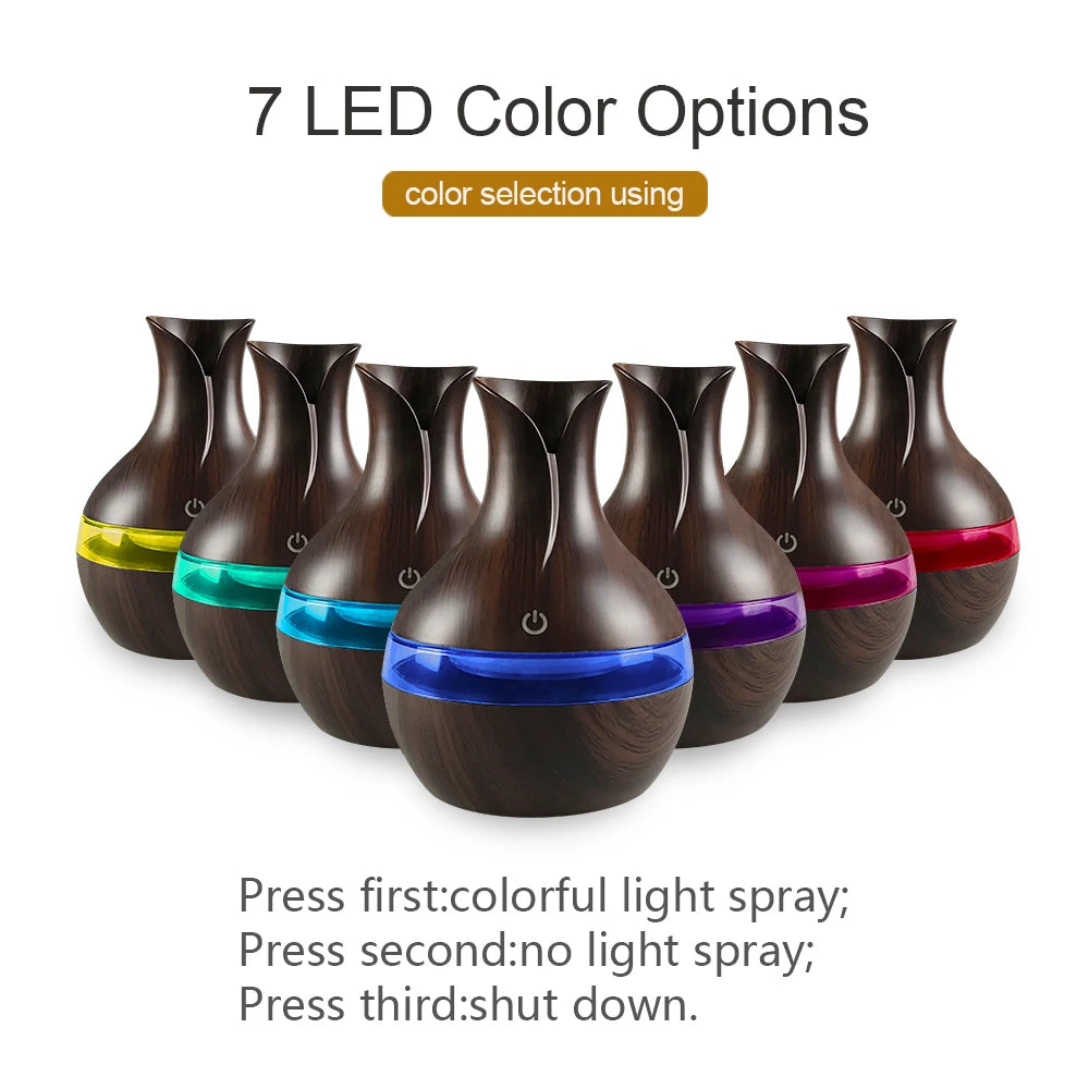 Miflame Mini USB Diffuser Humidifier With 7 Colors Led