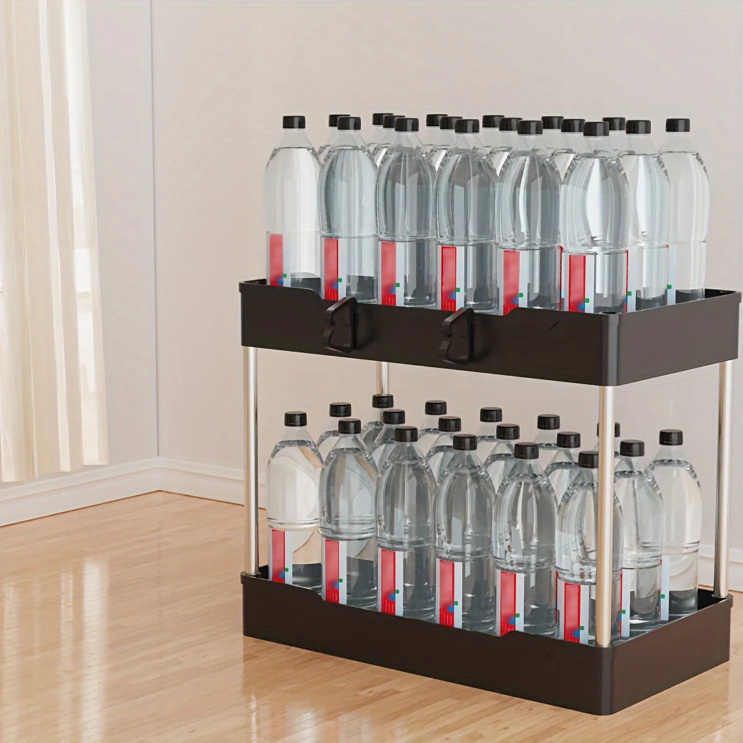 Under Bathroom Sink Organizer Set For Kitchen And Bathroom Storage