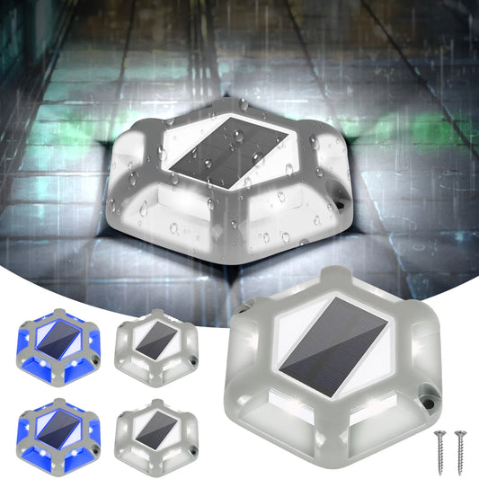 T-SUNRISE Solar Ground Lights 4 Pack Aluminum Outdoor IP65