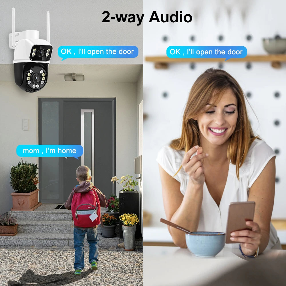 Asecam 8MP 4K WiFi PTZ Outdoor Surveillance Camera AI Tracking