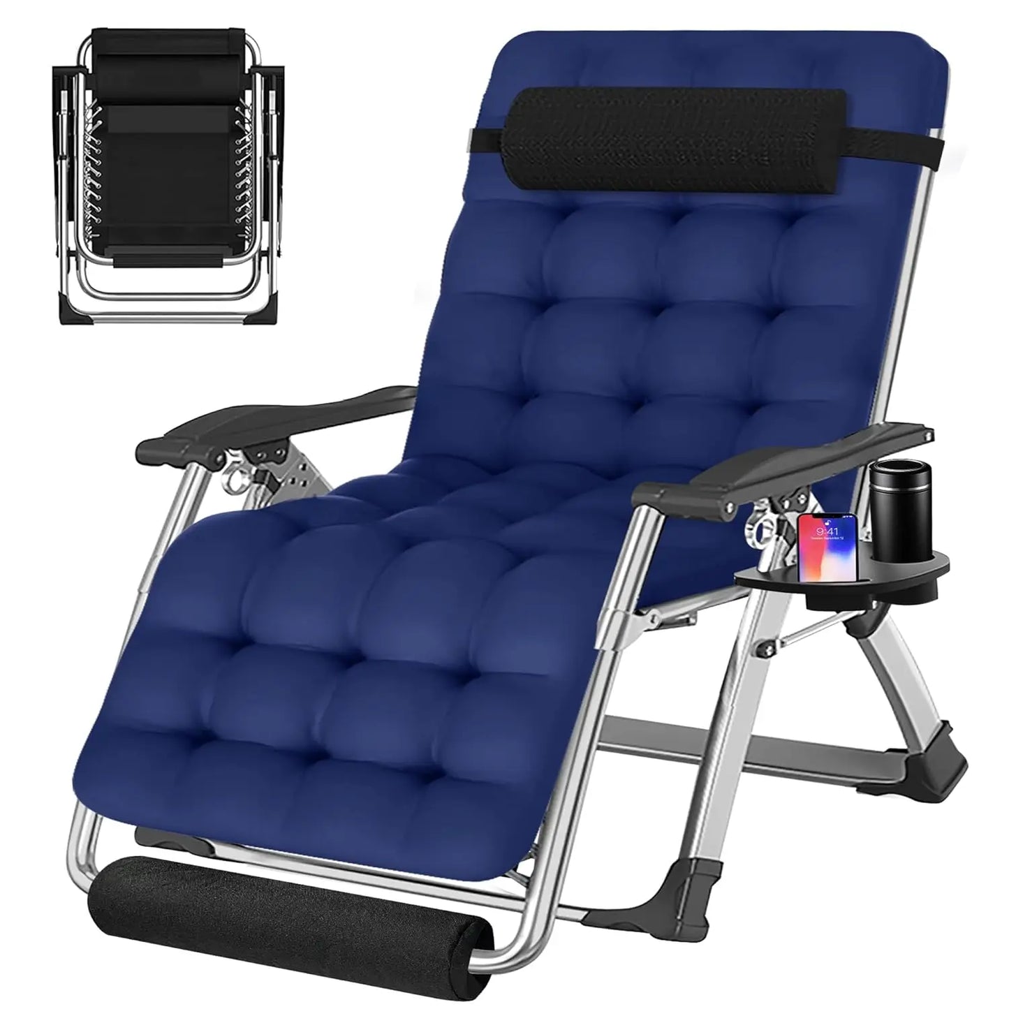 Zero Gravity Outdoor Folding Lounge Chair Premium Recliner Patio Chair
