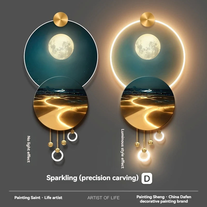 JIAYOOR Wave Entrance LED Decorative Wall Mural Light