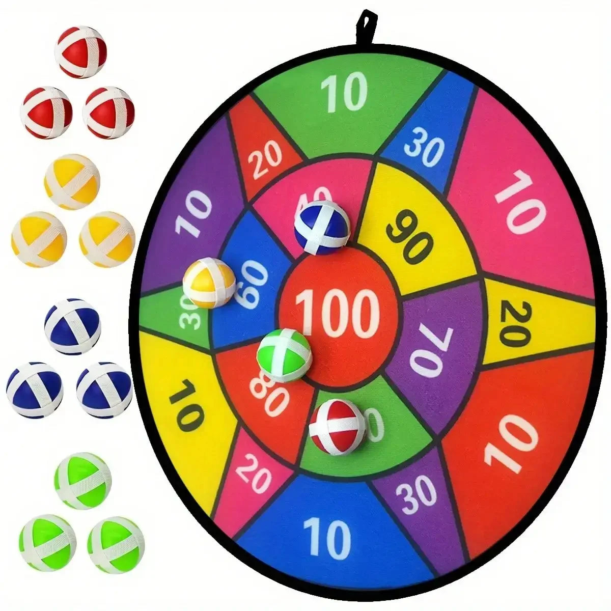 Sticky Ball Dart Board Set Six Or Twelve Pieces Indoor Outdoor Toy