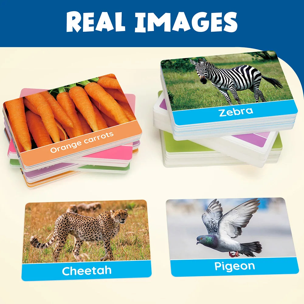 Double Sided Alphabet and Numbers Flash Cards for Toddlers