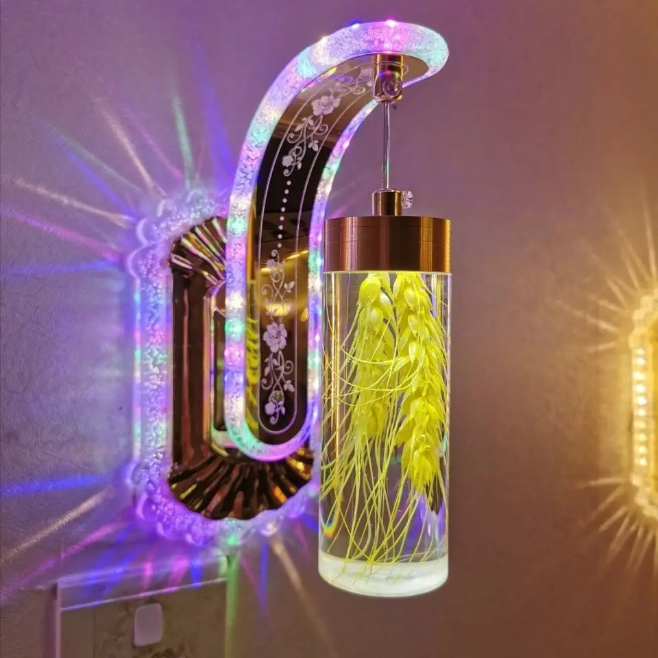 Trendy Acrylic Wall Lamp Floral Design Sconce For Home Decor