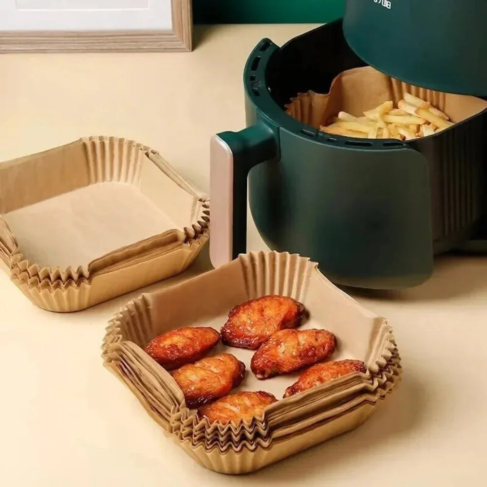 Disposable Air Fryer Paper Molds For Pastry And BBQ Nonstick Pad