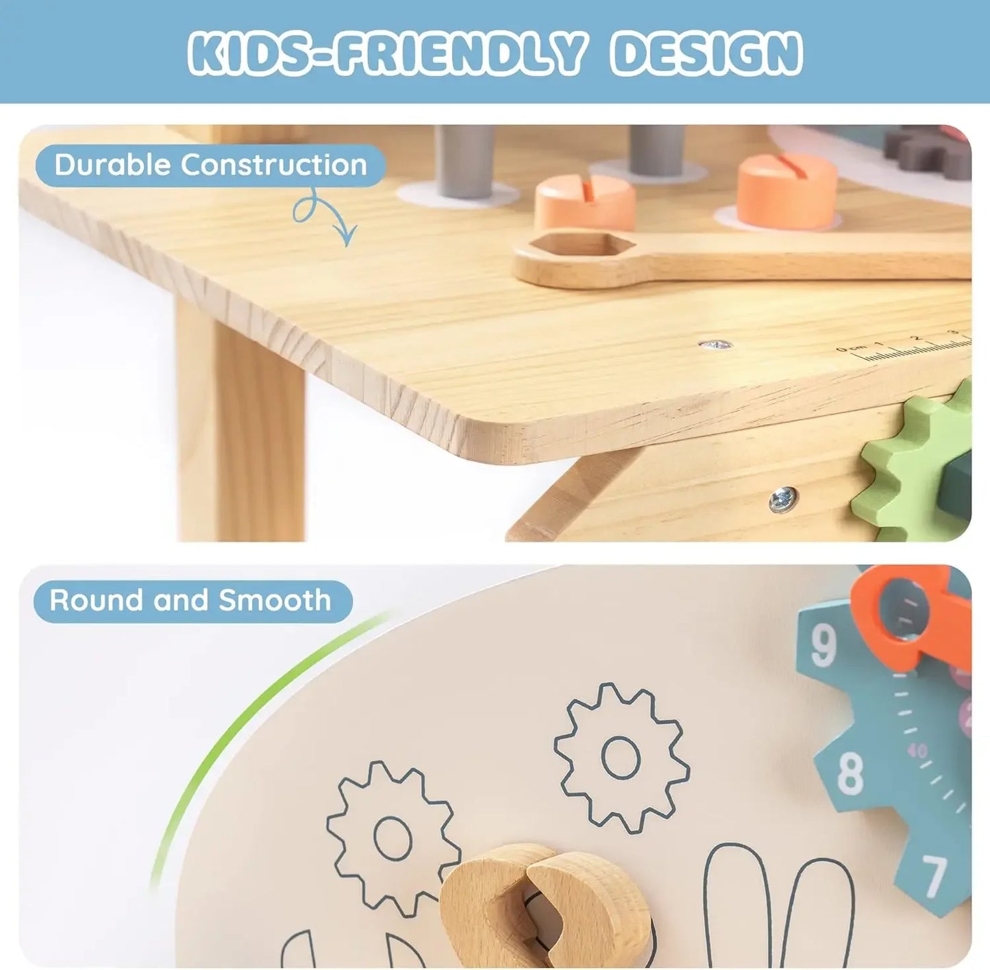 Robotime Robud Kids Tool Bench Set Wooden Workbench Construction Toys