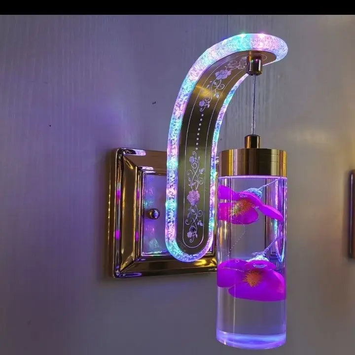 Trendy Acrylic Wall Lamp Floral Design Sconce For Home Decor