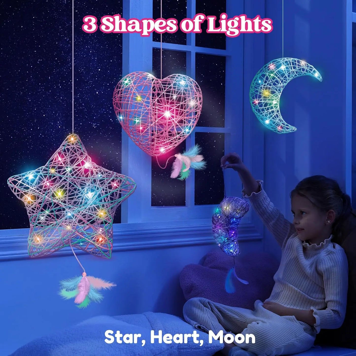 Joyfy 3D String Art Kit Light Up LED Balloons Craft Set