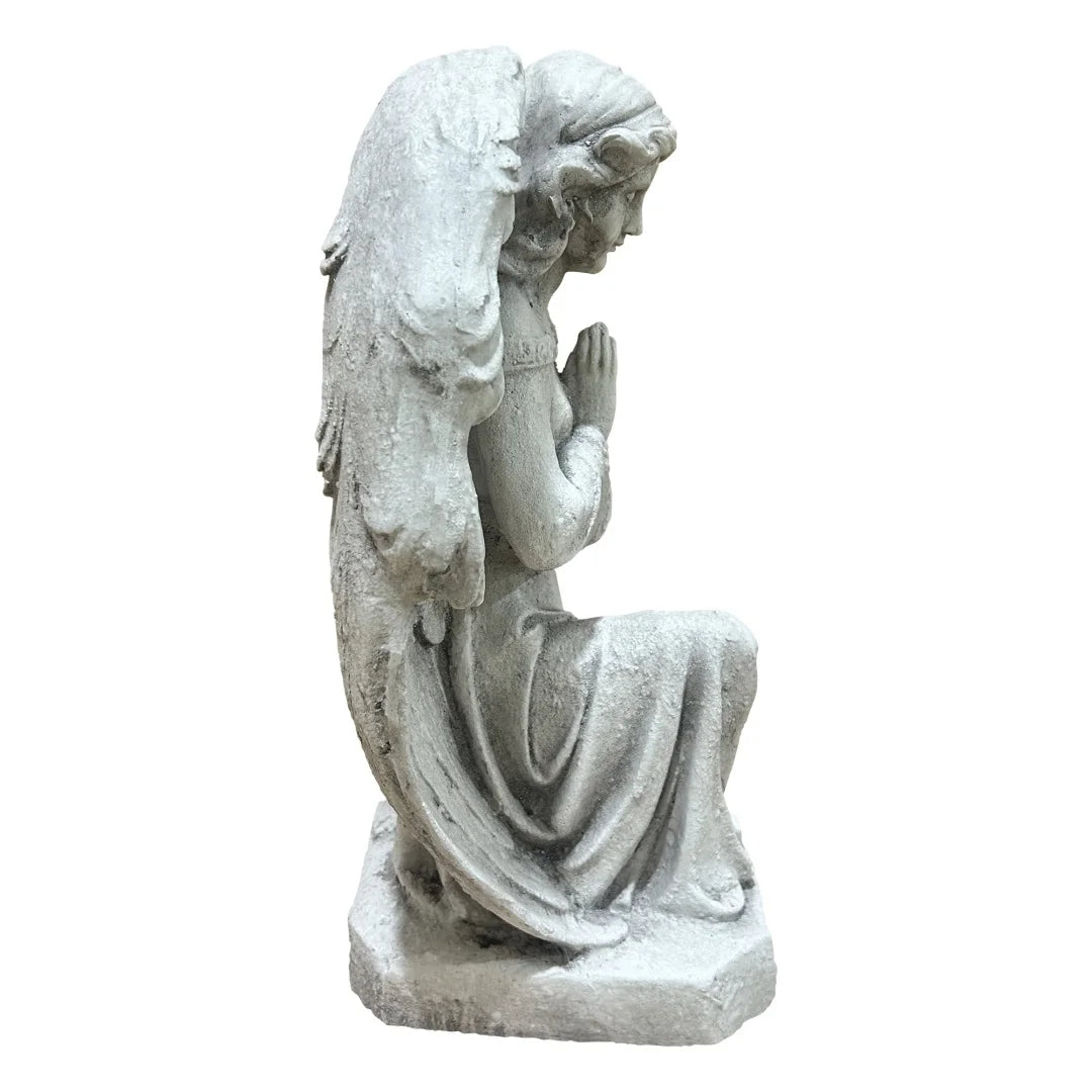 Weatherproof Magnesium Oxide Praying Angel Statue Outdoor Garden Decor