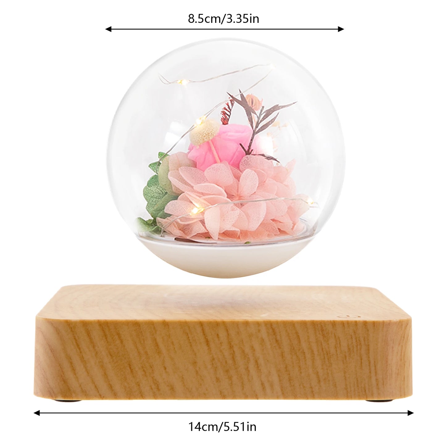 Bymaocar Magnetic Levitation Floating Flower Lamp Led Night Light