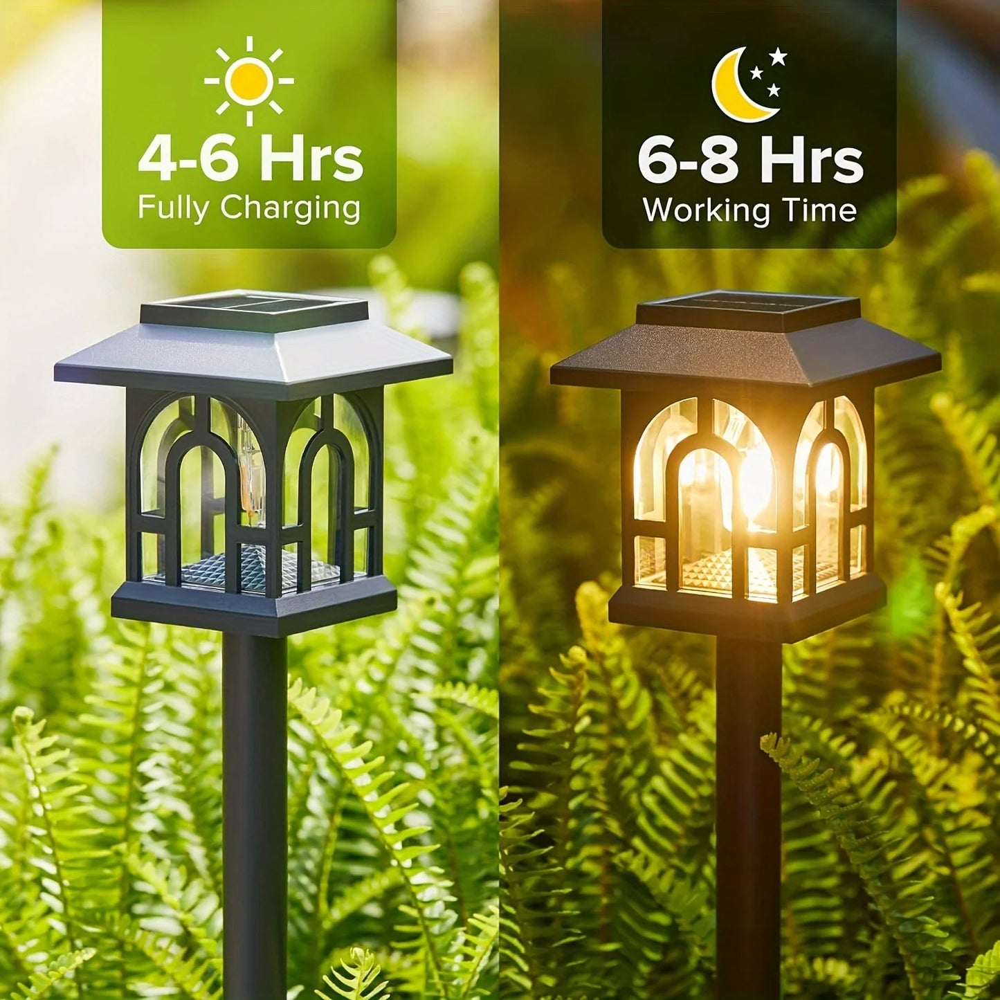 Solar Pathway Lights Outdoor Auto On Off For Yard Walkway