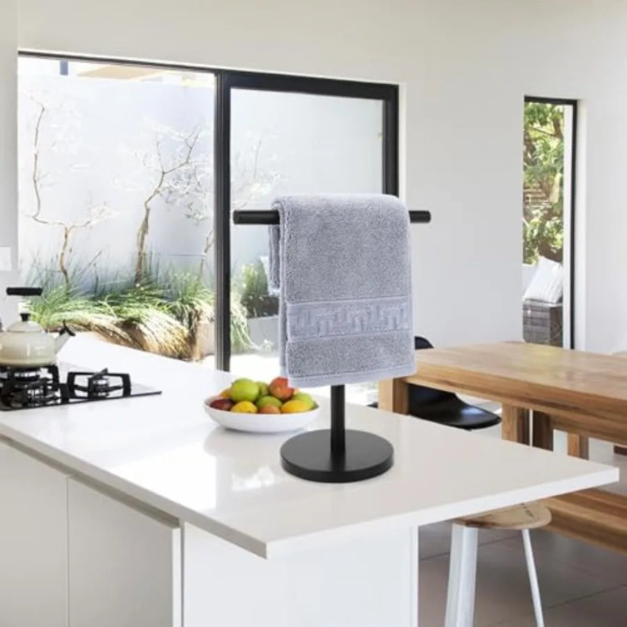 T Shape Stainless Steel Bath Towel Holder Stand Matte Finish