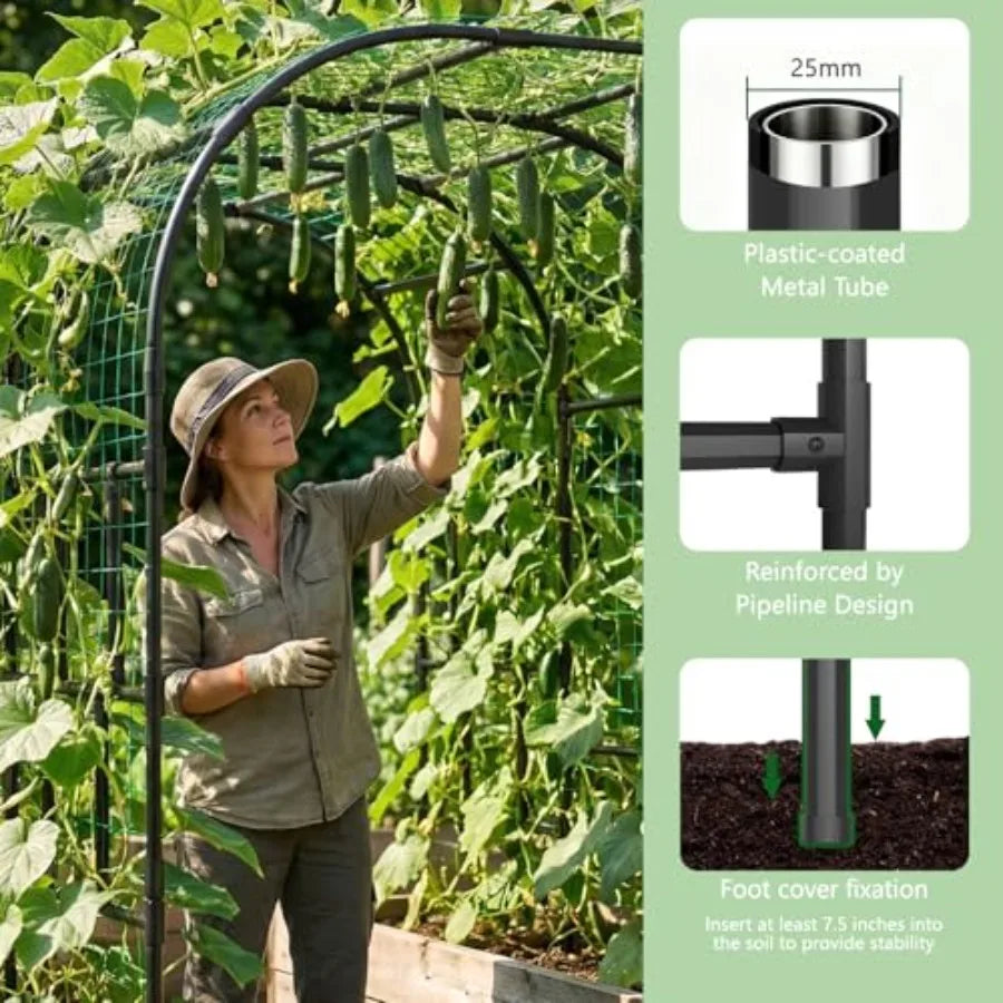 Outdoor Garden Arch Trellis For Climbing Plants Metal Patio