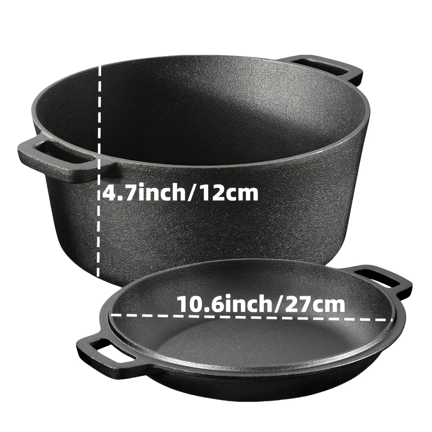 AEDG 3 Piece Cast Iron Skillet Set