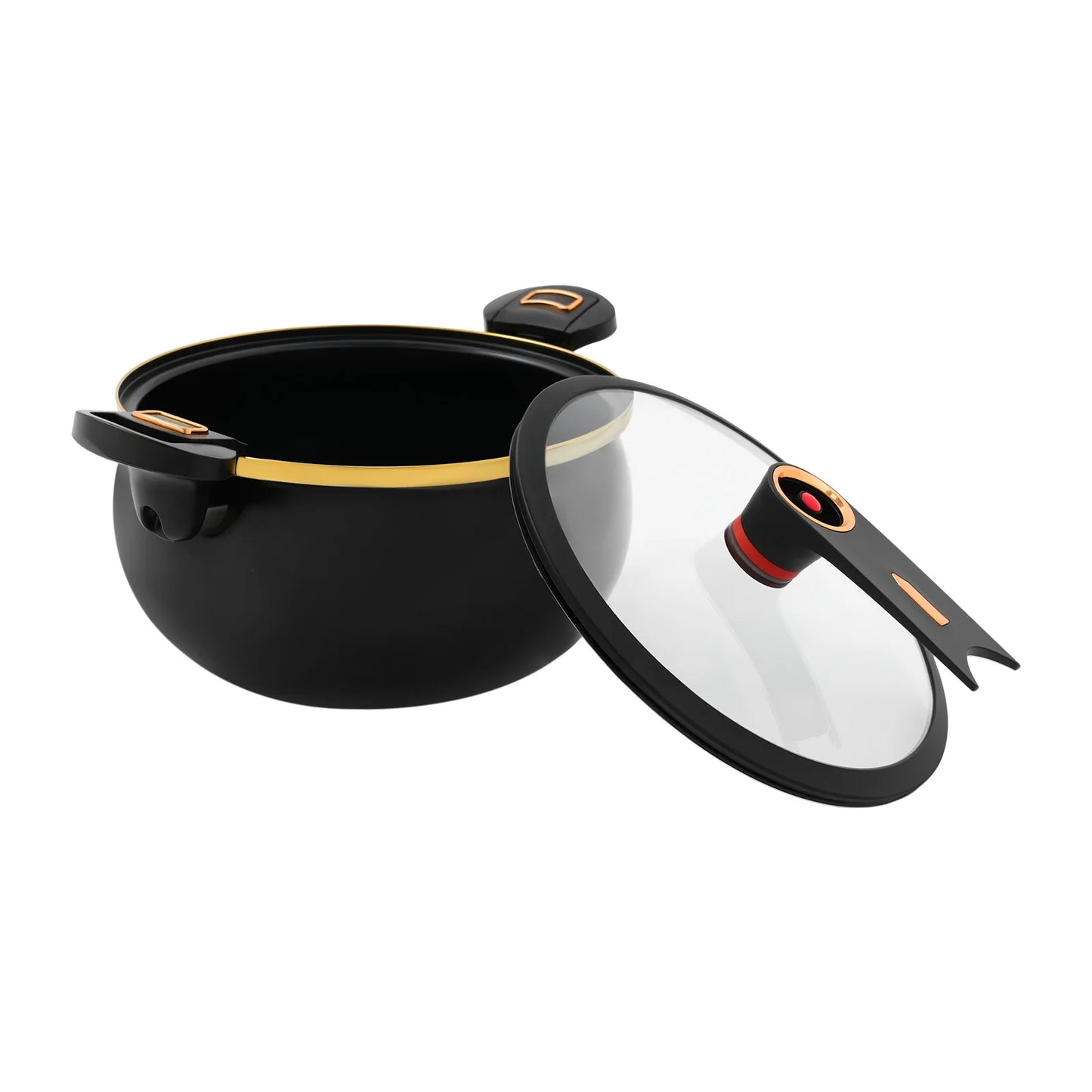 Iron Micro Pressure Cooker Nonstick Pot Induction Compatible Auto Release Valve