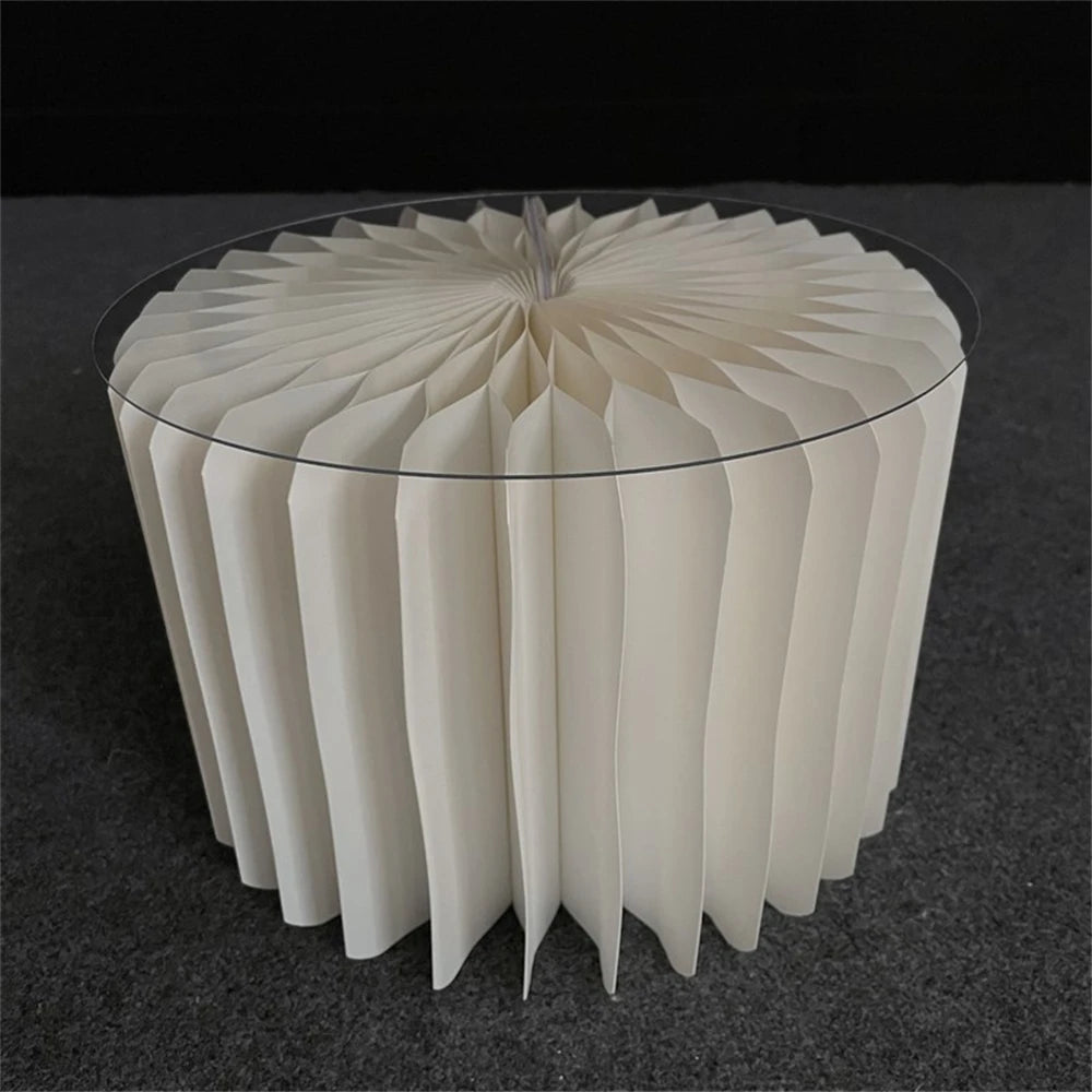 Cylindrical Paper Folding Wedding Flower Ornament Origami Decor For Shop Window