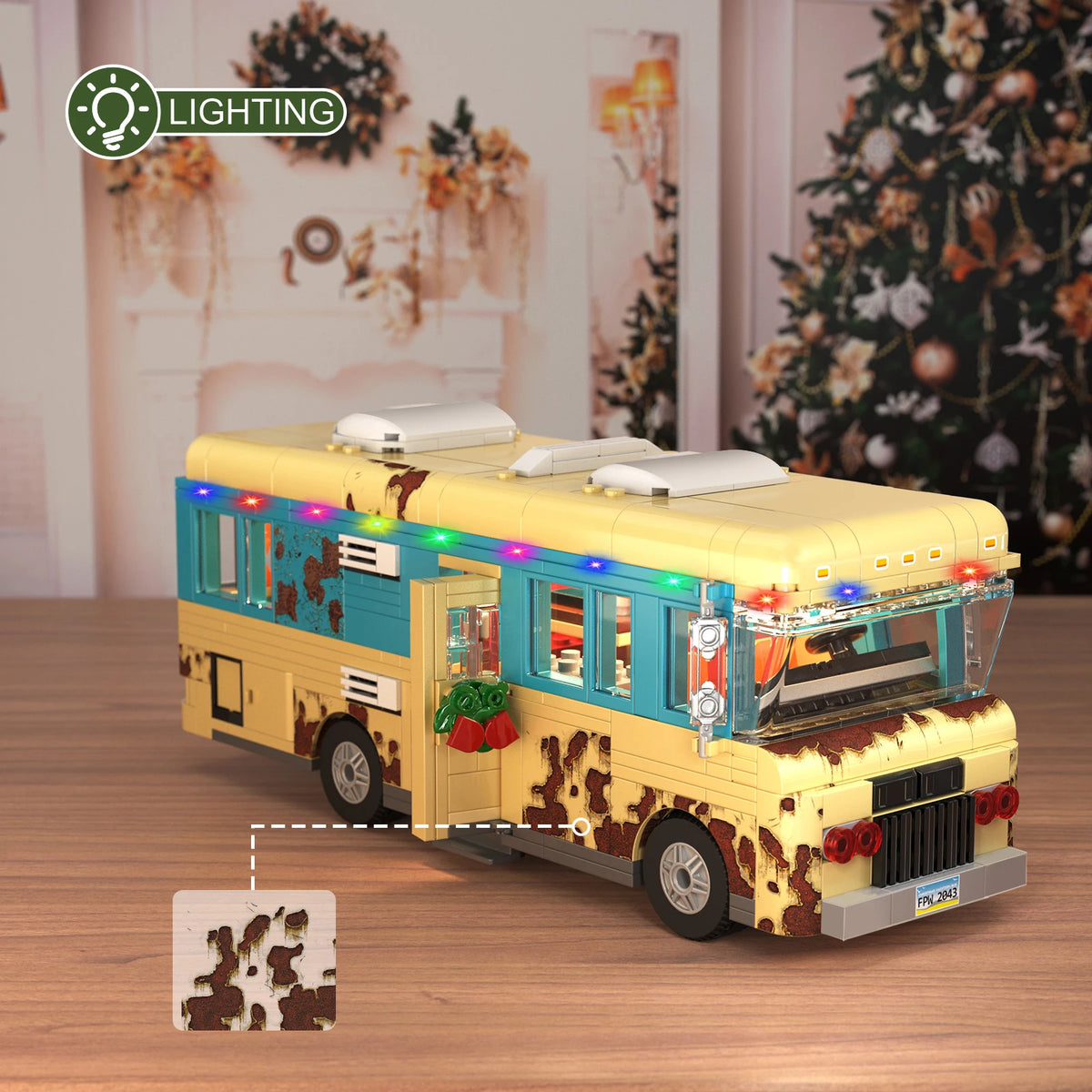 Christmas Cousin RV Building Blocks Set With Led Night Light
