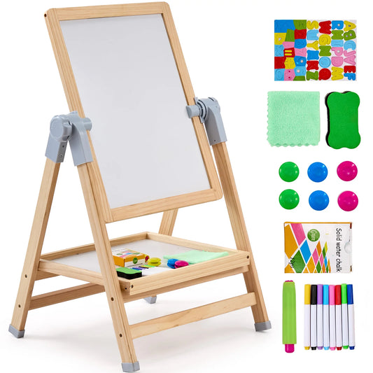 SucceBuy Standing Magnetic WordPad Drawing Board Art Easel For Kids