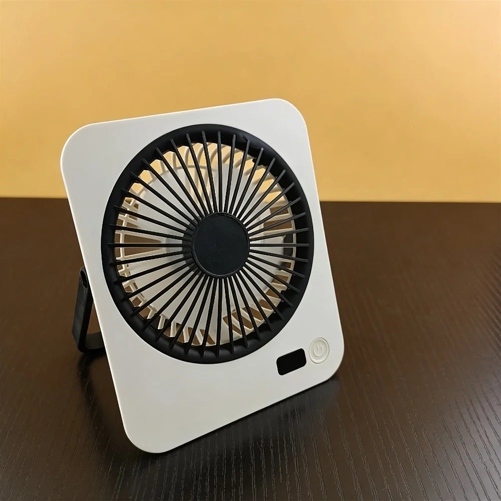 Rechargeable USB Mini Desktop Fan With Foldable Handle And 5 Speed Ultra Quiet
