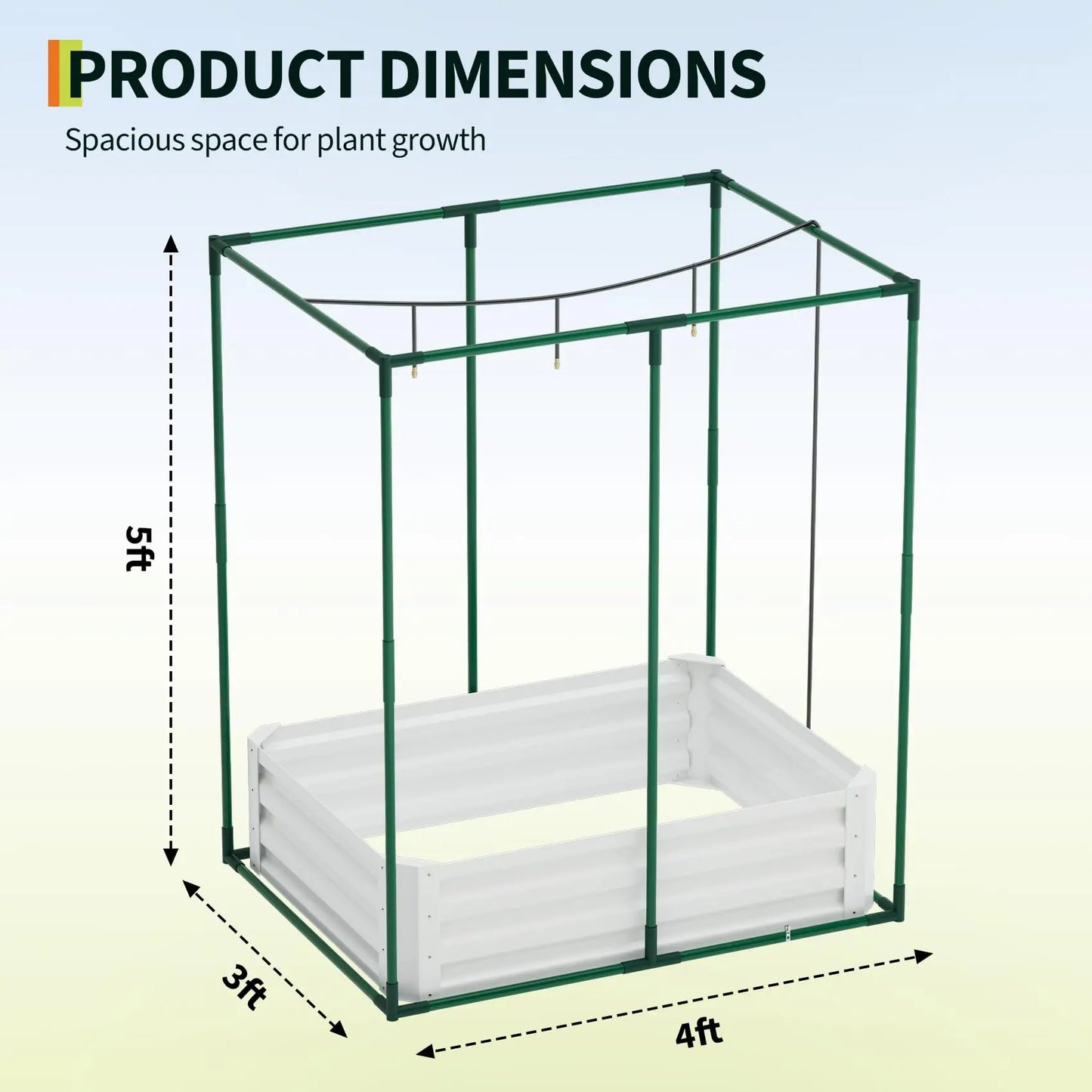 HiMISS 3 In 1 Raised Garden Bed With Drip Irrigation