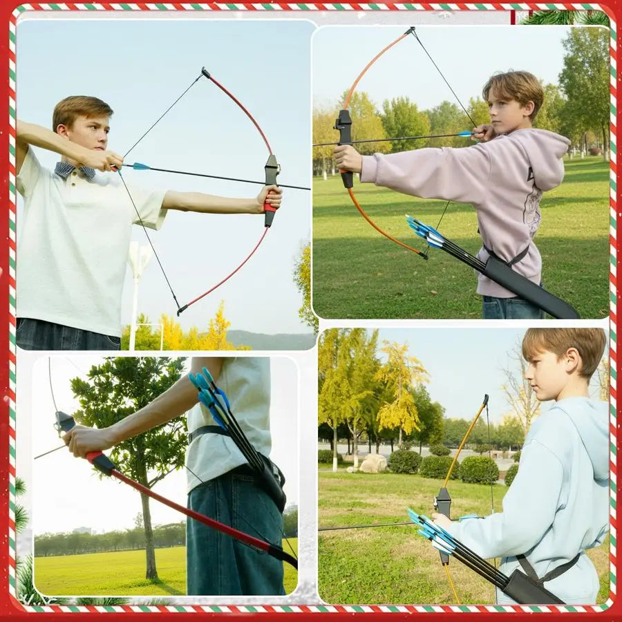 Youth Bow and Arrow Set for Kids Ambidextrous Recurve Archery