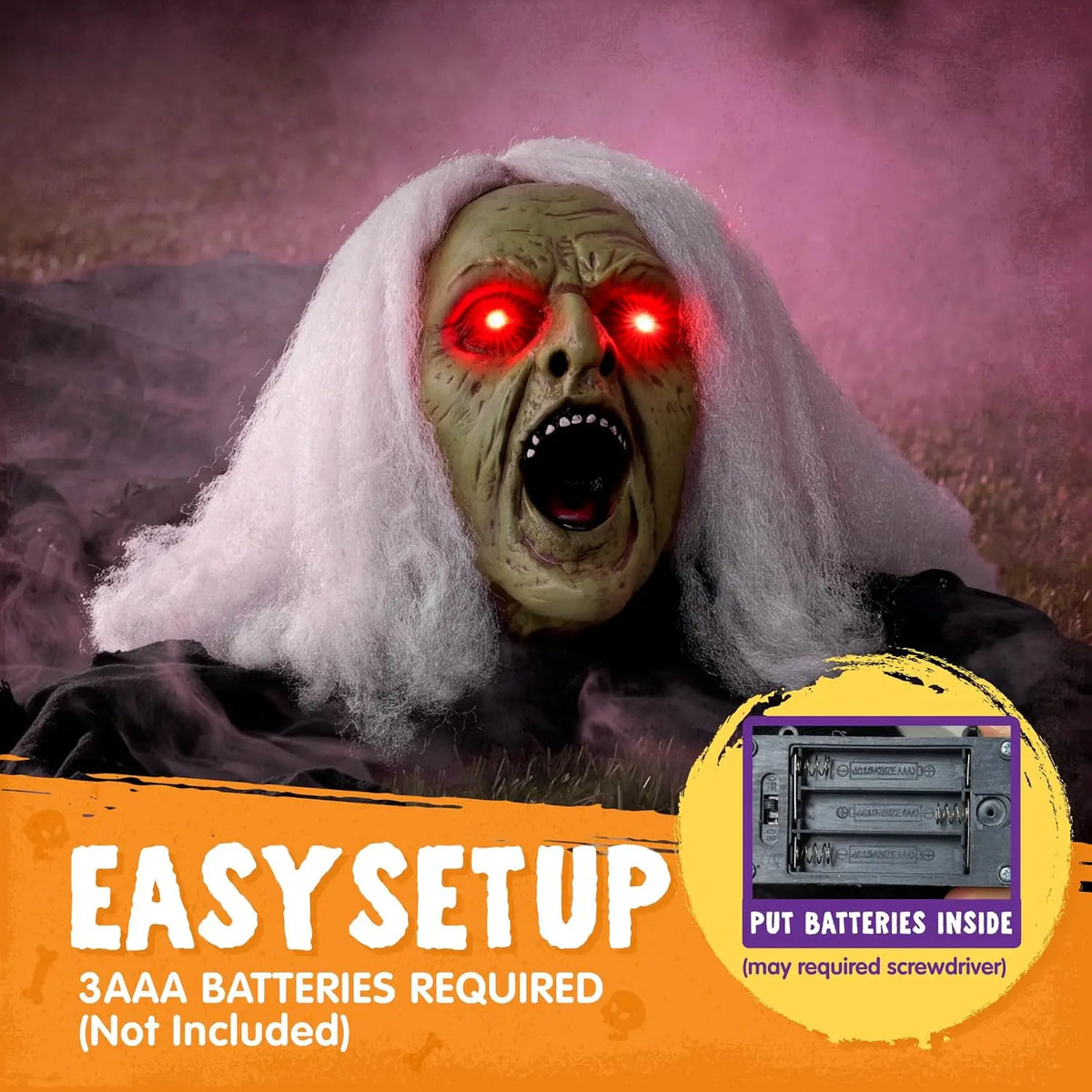 Joyfy Zombie Witch Groundbreaker Halloween Decoration