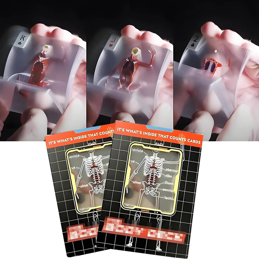 APWIKOGER Transparent Human Anatomy Playing Cards for Education Fun