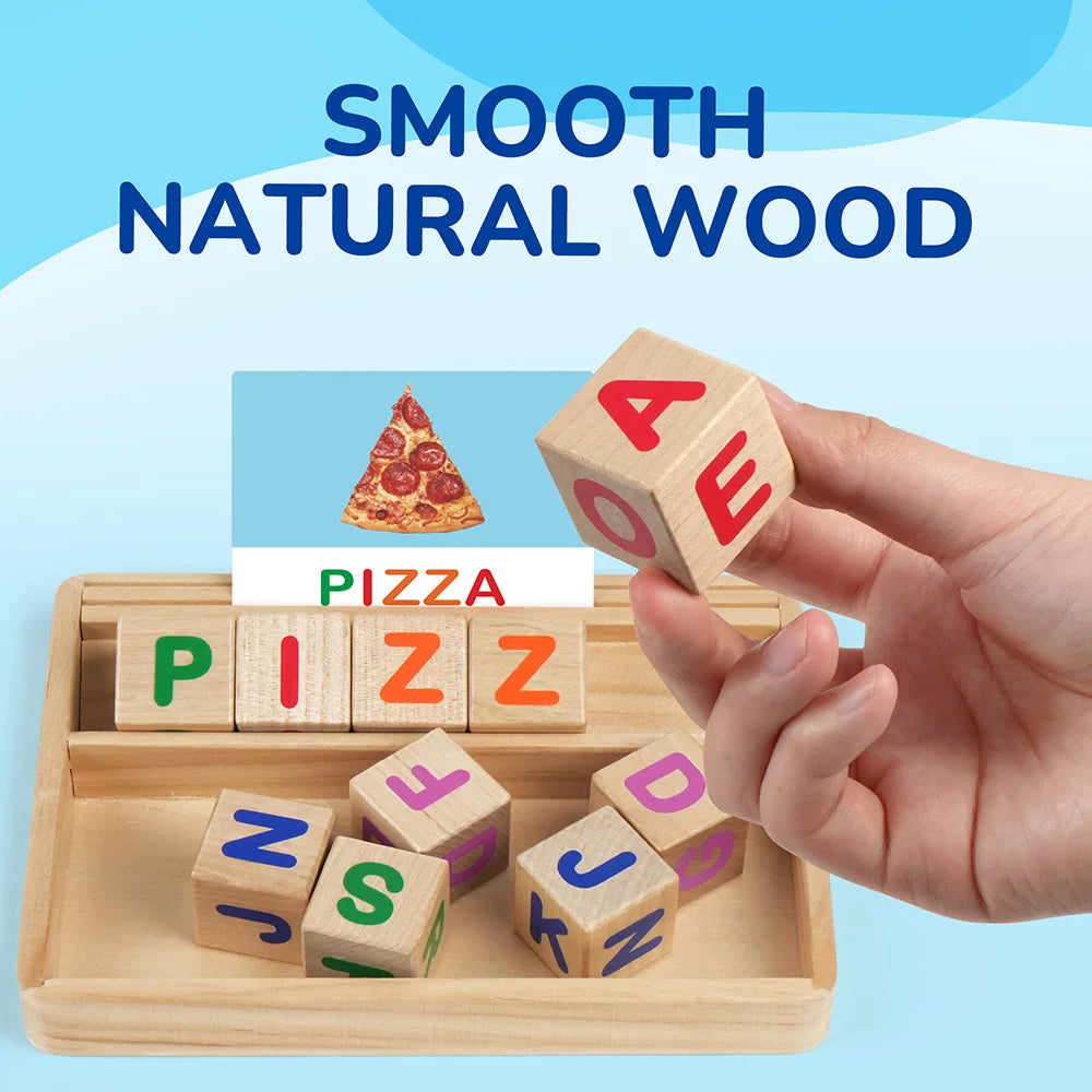 Spelling Games With Flash Cards Montessori Wooden Letter Matching