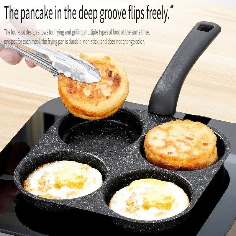 Medical Stone Four Hole Omelette Pot Nonstick Egg Frying Pan