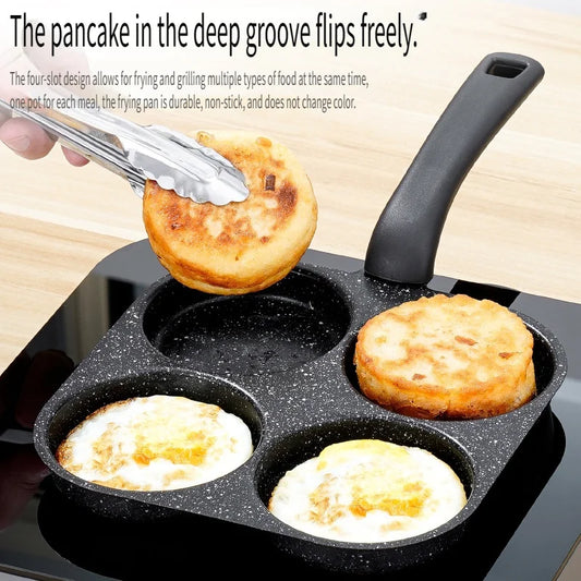 Medical Stone Four Hole Omelette Pot Nonstick Egg Frying Pan