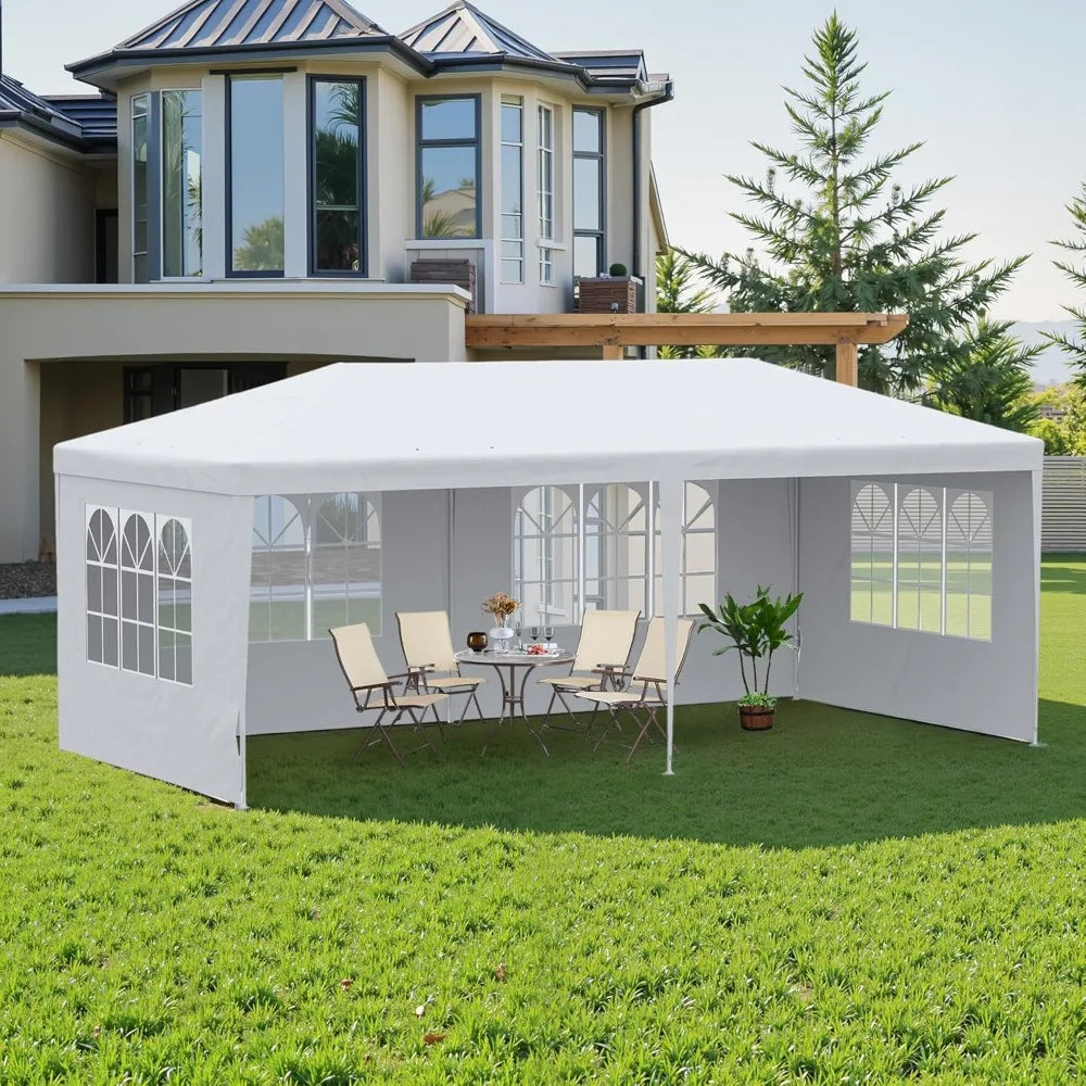 Osparple Outdoor Gazebo Canopy Tent Shelter With Removable Side Walls