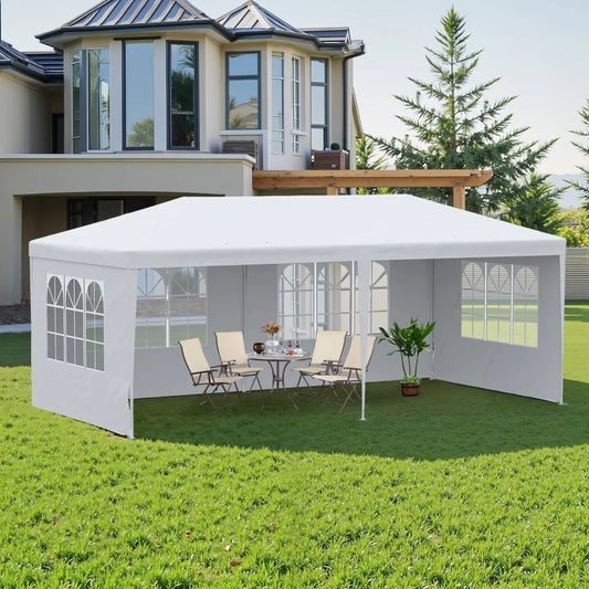 Osparple Outdoor Gazebo Canopy Tent Shelter With Removable Side Walls