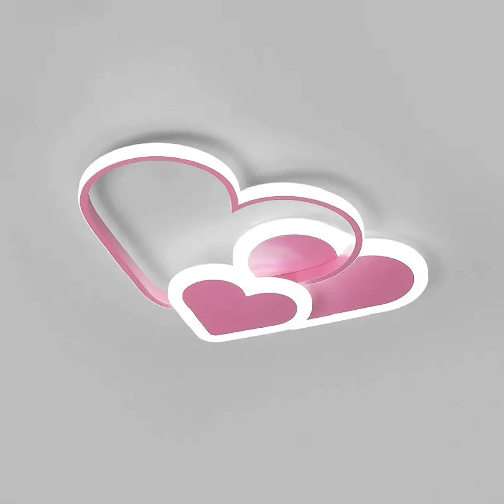 Heart Shaped LED Ceiling Lamp Remote And Adjustable Color Temperature