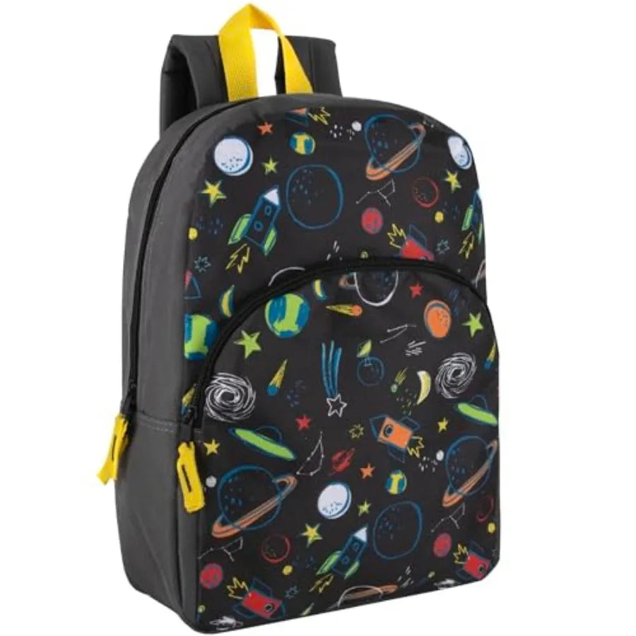 Unisex Nylon School Backpack With Adjustable Padded Straps