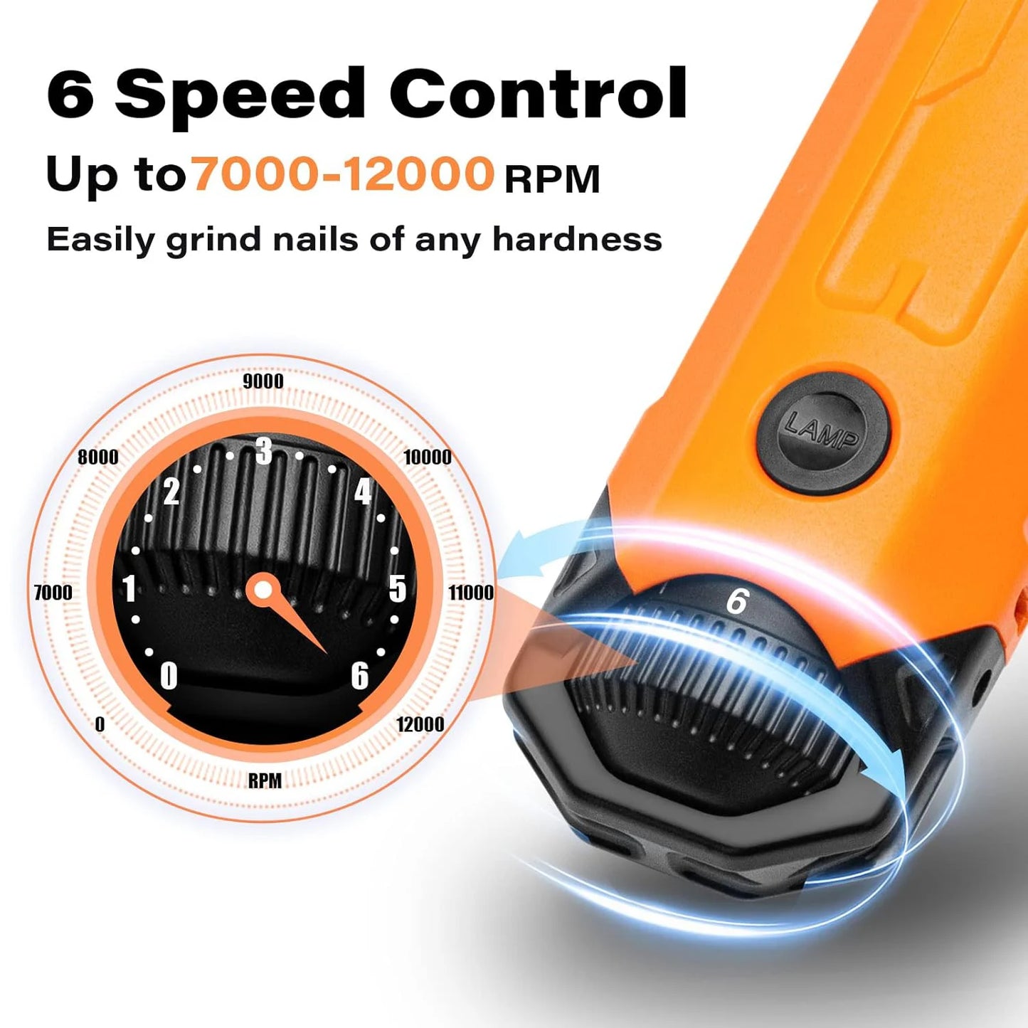 JOYU 6 Speed Dog Nail Grinder Quiet Rechargeable Trimmer